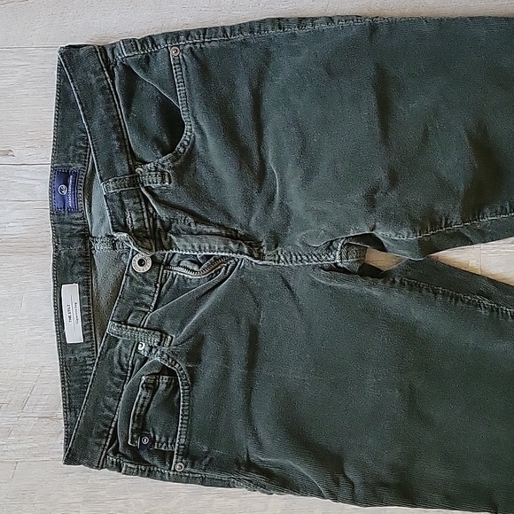 AG Adriano Goldschmied olive green corduroy skinny pants size 26R - Picture 10 of 15